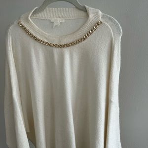 H&M Cream Chain Neck Sweater